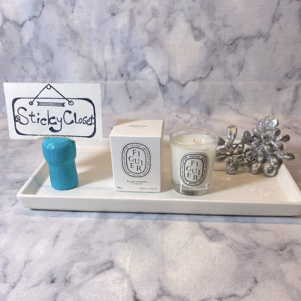 Diptyque Figuier Scented Candle,Fruity Fig Green Woody,Travel 35g,1.23oz-BOX-NEW